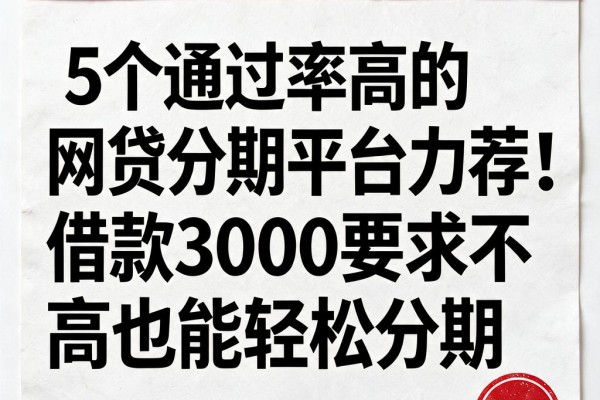 5个通过率高的网贷分期平台力荐！借款3000要求不高也能轻松分期