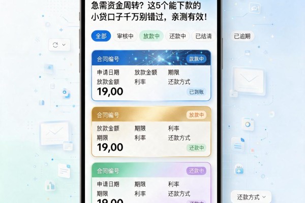急需资金周转？这5个能下款的小贷口子千万别错过，亲测有效！
