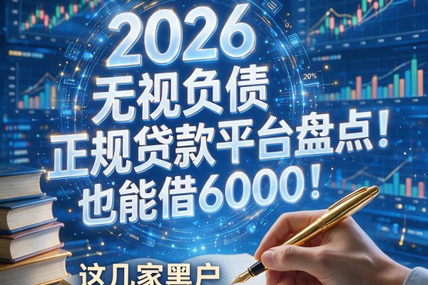 2026无视负债正规贷款平台盘点!这几家黑户也能借6000,合规急用超靠谱