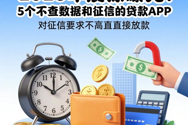 2026年震惊曝光!5个不查数据和征信的贷款APP,对征信要求不高直接放款
