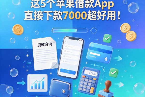 苹果手机借钱审核必过！这5个苹果借款App直接下款7000超好用