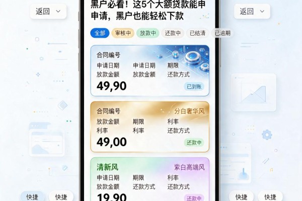 黑户必看！这5个大额贷款能申请，黑户也能轻松下款