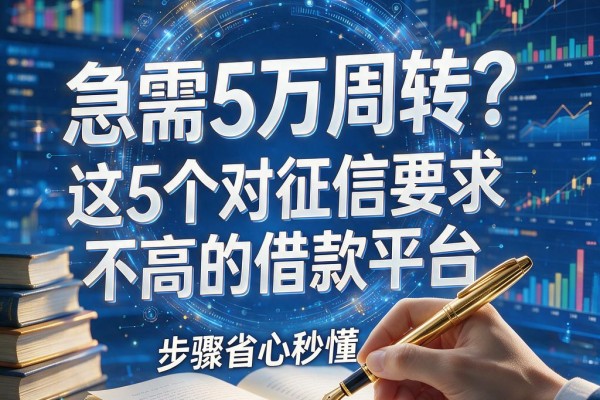 急需5万周转?这5个对征信要求不高的借款平台,步骤省心秒懂