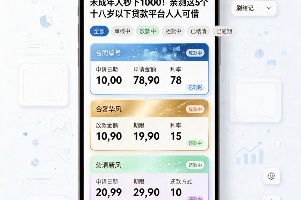 未成年人秒下1000!亲测这5个十八岁以下贷款平台人人可借