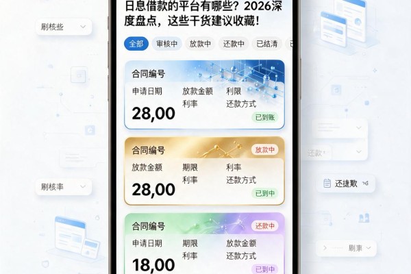 日息借款的平台有哪些？2026深度盘点，这些干货建议收藏！
