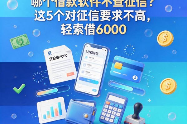 5月抓紧看!哪个借款软件不查征信?这5个对征信要求不高,轻松借6000