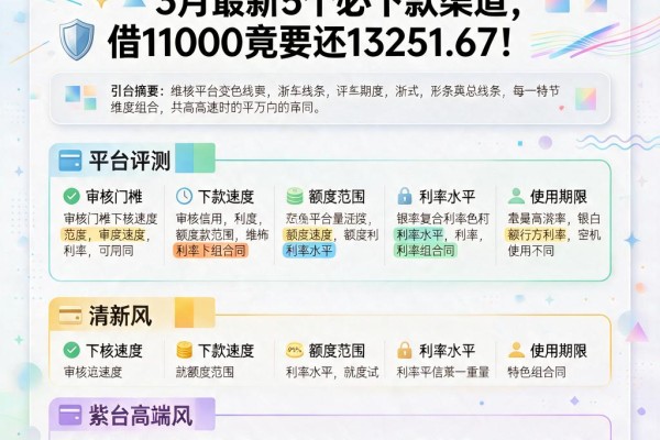 芝麻信用分变现!51贷款口子3月最新5个必下款渠道,借11000竟要还13251.67