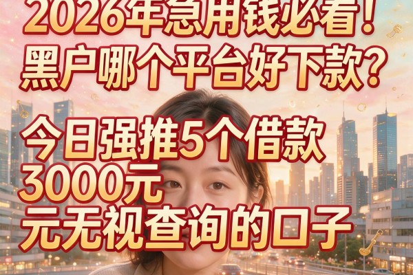 2026年急用钱必看!黑户哪个平台好下款?今日强推5个借款3000元无视查询的口子