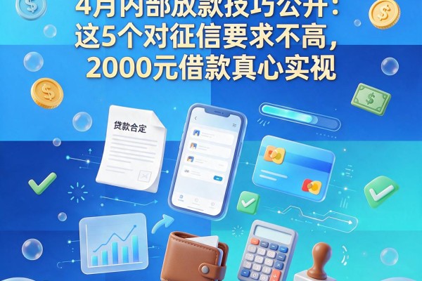 信用卡借钱软件有哪些?4月内部放款技巧公开:这5个对征信要求不高,2000元借款真心实在