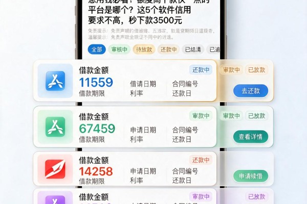 急用钱必看!额度高下款快一点的平台是哪个?这5个软件信用要求不高,秒下款3500元