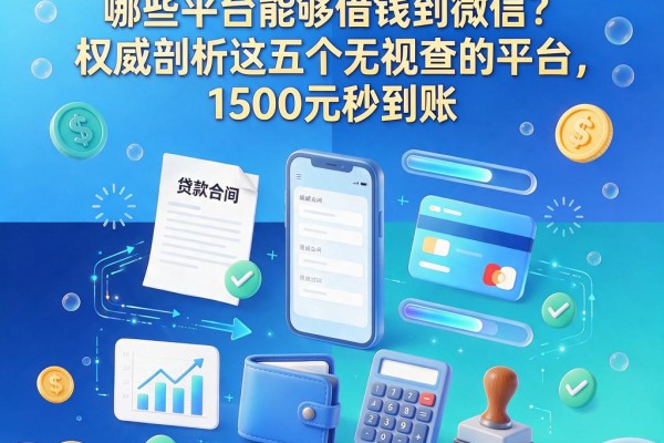 2026速贷必懂技巧！哪些平台能够借钱到微信？权威剖析这五个无视查的平台，1500元秒到账