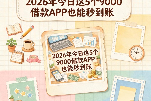 5000贷款秒到账首选!2026年今日这5个9000借款APP也能秒到账