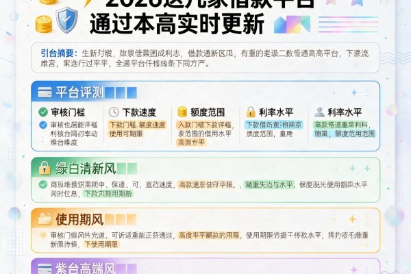 老赖也能下款的口子贷款盘点,2026这几家借款平台通过率高实时更新