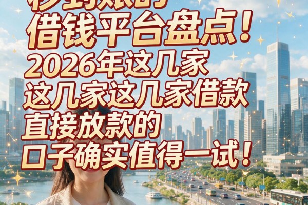 秒到账的借钱平台盘点!2026年这几家借款直接放款的口子确实值得一试