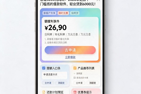 急需3000元周转?2026年这五个门槛低的借款软件,轻松贷到6000元!
