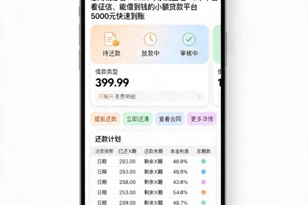 急用钱必看！2026年亲测整理：5个不看征信、能借到钱的小额贷款平台，5000元快速到账
