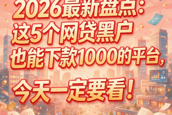 2026最新盘点:这5个网贷黑户也能下款1000的平台,今天一定要看!