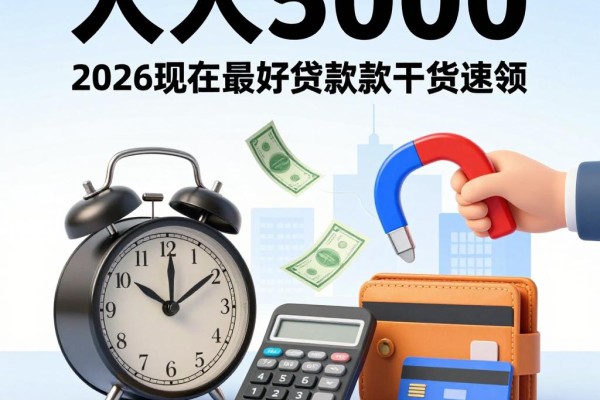 人人5000！2026现在最好的贷款平台干货速领，这5个借款口子人人10000必备