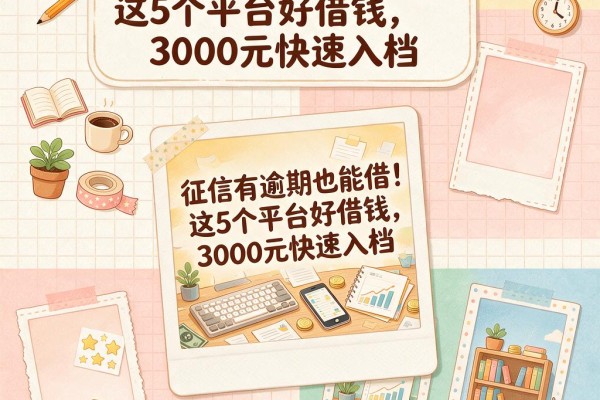 征信有逾期也能借!这5个平台好借钱,3000元快速入档