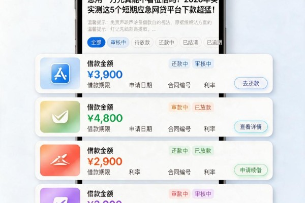 急用一万元真能不看征信吗?2026年实测这5个短期应急网贷平台下款超猛!