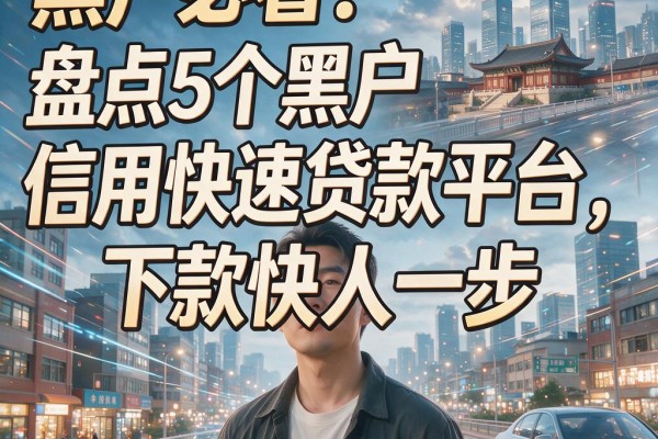黑户必看!盘点5个黑户信用快速贷款平台,下款快人一步