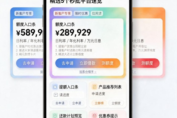 手机贷款容易下款！2026年精选5个秒批平台速览