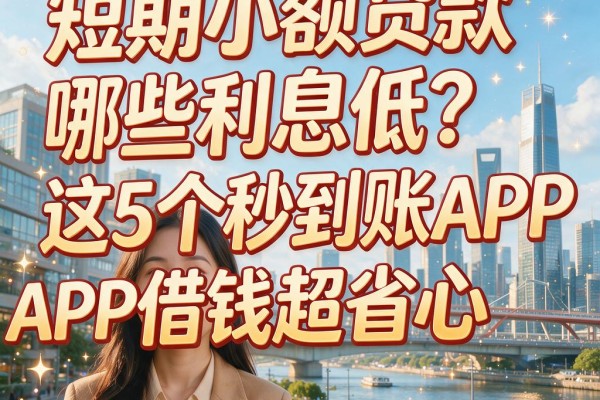 短期小额贷款哪些利息低？这5个秒到账APP借钱超省心