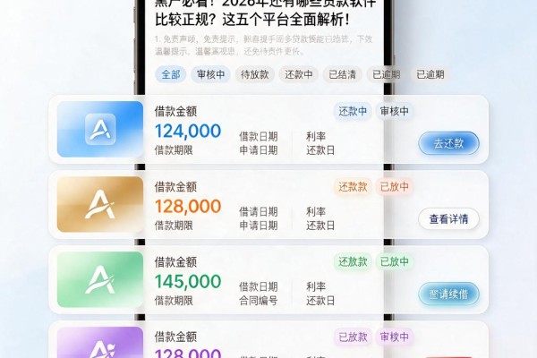 黑户必看！2026年还有哪些贷款软件比较正规？这五个平台全面解析！