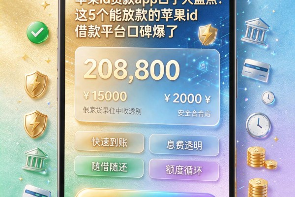 苹果id贷款app口子大盘点:这5个能放款的苹果id借款平台口碑爆了