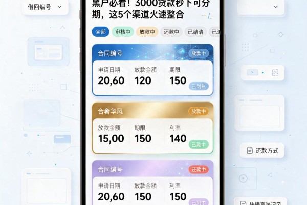 黑户必看！3000贷款秒下可分期，这5个渠道火速整合