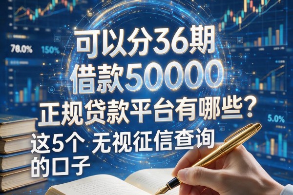 可以分36期的正规贷款平台有哪些?这5个借款5000元的口子无视征信查询