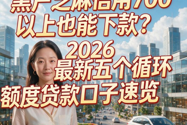 黑户芝麻信用700以上也能下款？2026最新五个循环额度贷款口子速览