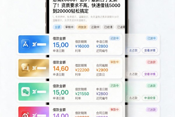 急需20000?这5个最新口子更新了!资质要求不高,快速借钱5000到20000轻松搞定