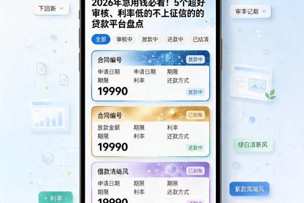 2026年急用钱必看!5个超好审核、利率低的不上征信的贷款平台盘点