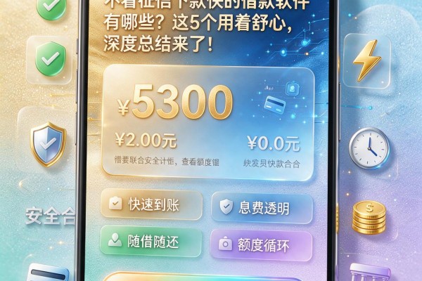 不看征信下款快的借款软件有哪些?这5个用着舒心,深度总结来了!