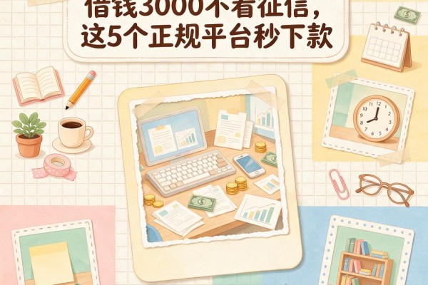 2026急用钱必看!借钱3000不看征信,这5个正规平台秒下款