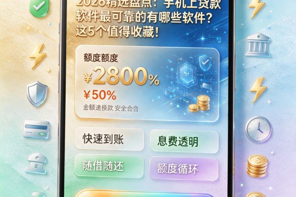 2026精选盘点：手机上贷款软件最可靠的有哪些软件？这5个值得收藏！