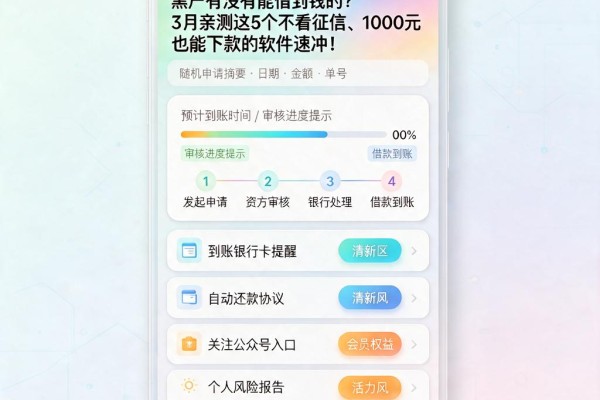 黑户有没有能借到钱的?3月亲测这5个不看征信、1000元也能下款的软件速冲!
