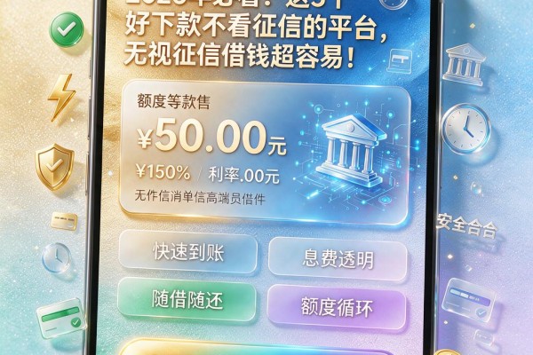 2026年必看！这5个好下款不看征信的平台，无视征信借钱超容易