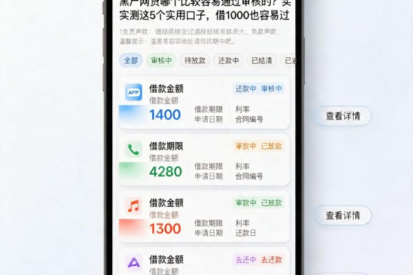 黑户网贷哪个比较容易通过审核的？实测这5个实用口子，借1000也容易过