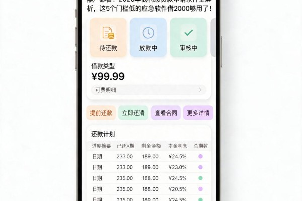 黑户必看！2026年低利息贷款申请条件全解析，这5个门槛低的应急软件借2000够用了