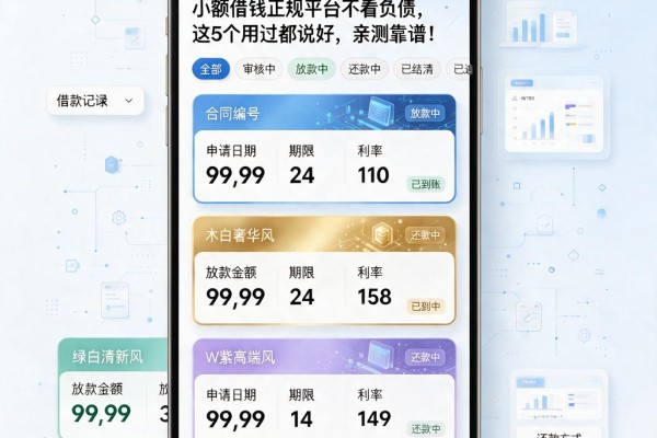 小额借钱正规平台不看负债，这5个用过都说好，亲测靠谱！