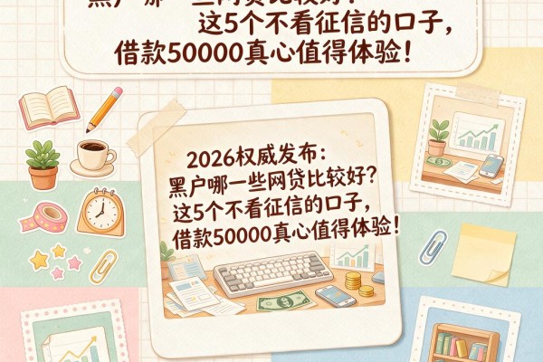 2026权威发布:黑户哪一些网贷比较好?这5个不看征信的口子,借款50000真心值得体验!