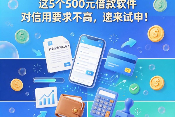 2026年还有哪些网贷可以用？这5个500元借款软件对信用要求不高，速来试申！