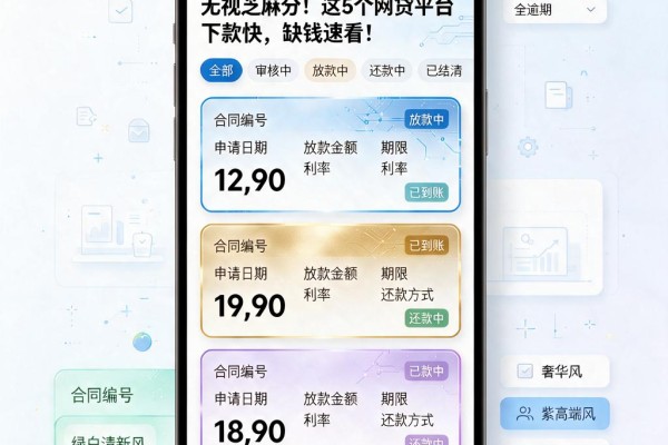 无视芝麻分!这5个网贷平台下款快,缺钱速看!