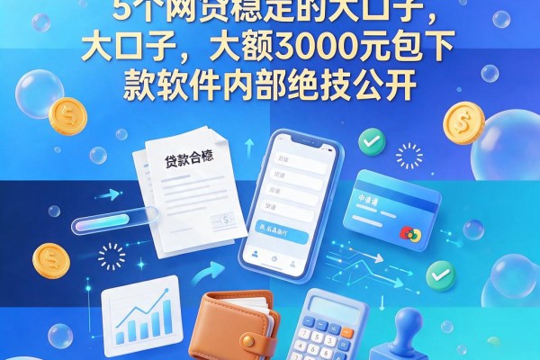 2026必撸!盘点5个网贷稳定的大口子,大额3000元包下款软件内部绝技公开