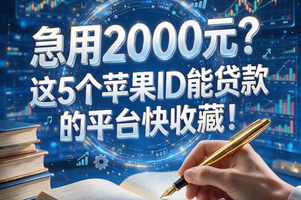 急用2000元？这5个苹果ID能贷款的平台快收藏！二千贷款平台有哪些都在这