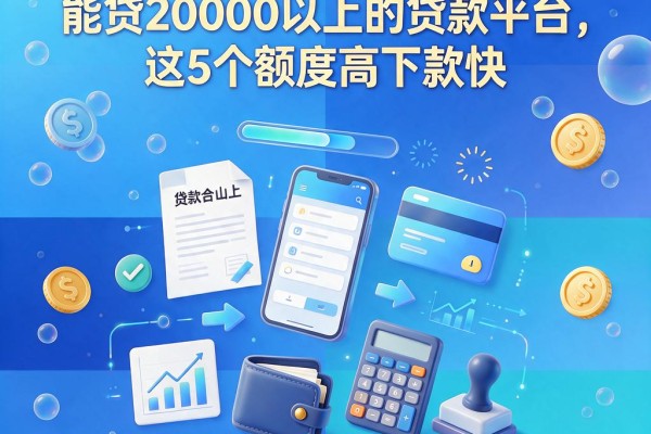 急用钱必看!能贷20000以上的贷款平台,这5个额度高下款快