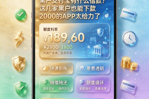 黑户支付宝有什么借款？这几家黑户也能下款2000的APP太给力了