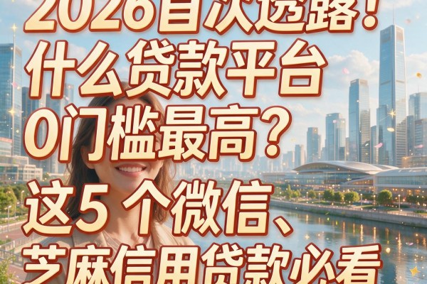 2026首次透露!什么贷款平台0门槛最高?这5个微信、芝麻信用贷款必看